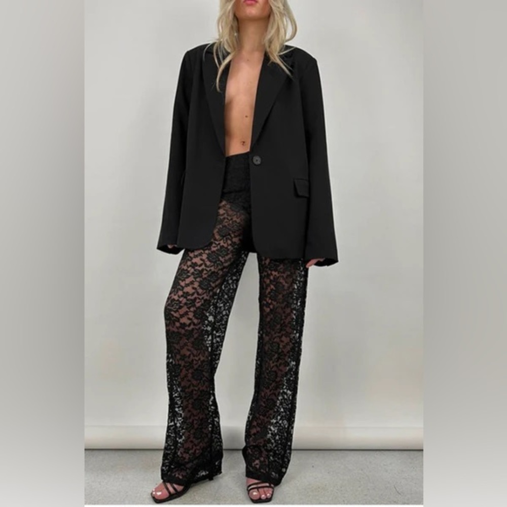 NWT Bettinis Black Lace Pants, Beach Coverup, Size XS